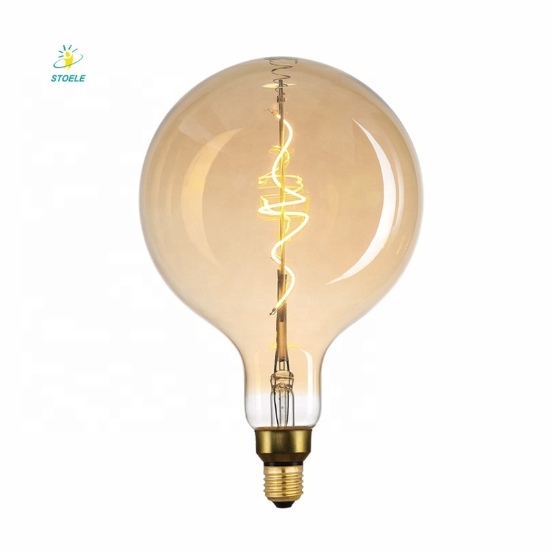 China Big Size 4w 6w 8w Globe Led Filament Bulb G150 G200 Large Antique Led Edison Lamp