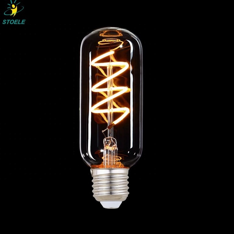 Home Cafe Hotel Vintage Edison Clear Amber Glass Light T45 Flexible Led Filament Bulb