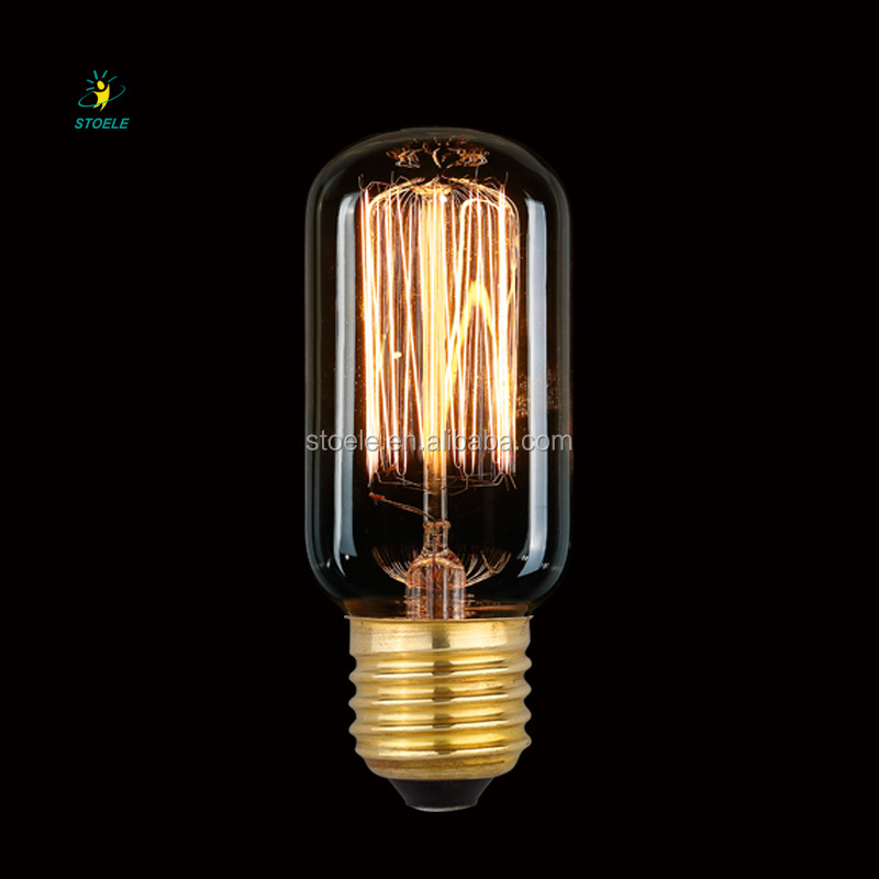 Home Cafe Hotel Vintage Edison Clear Amber Glass Light T45 Flexible Led Filament Bulb