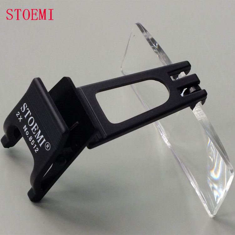 STOEMI 8512 2X Clip-on Glasses Type Magnifier/ Spectacle Magnifying Glass/Eyeglass Loupe