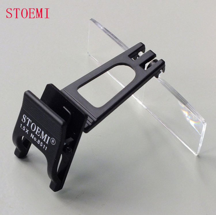 STOEMI 8511 1.5X Clip-on Glasses Magnifier/ Spectacle Magnifying Glass/Eyeglass Loupe