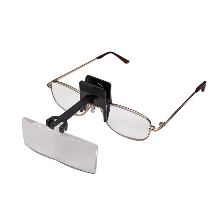 STOEMI 8512 2X Clip-on Glasses Type Magnifier/ Spectacle Magnifying Glass/Eyeglass Loupe