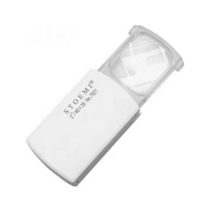 STOEMI 7821 3X  Portable Mini Plastic PMMA Acrylic  Pull-out Slide Out LED Lighting Magnifier Loupe(Magnifying Glass)