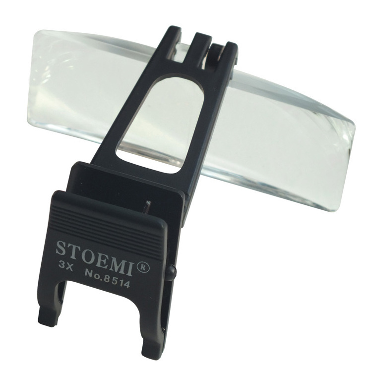 STOEMI 8514  3X Clip-on Glasses Type Magnifier/ Spectacle Magnifying Glass/Eyeglass Loupe