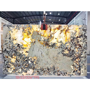 Backlit Luxury Natural Stone Wall Brazil Granite Patagonia Quartzite Stone Slab Marble Wall Panels