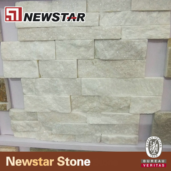 Natural quartzite stone bricks