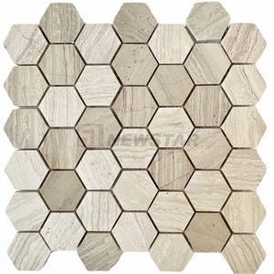 Newstar Grey Wooden Stone Marseille Hexagonal Brick Marble Tile Parquet Cultural Stone Background Wall Tiles Mosaic Tile