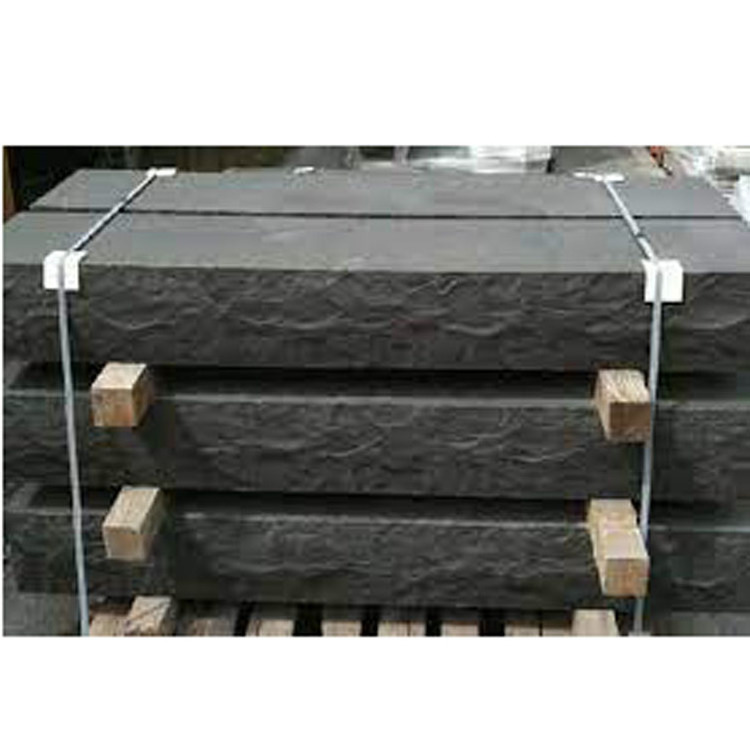 Black basalt slab modern design floating cube spiral natural granite stone stair anti slip tile galaxy black granite stairs