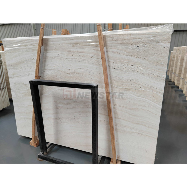 Italy ivory white travertine big countertop table slab travertino Italian super white travertine