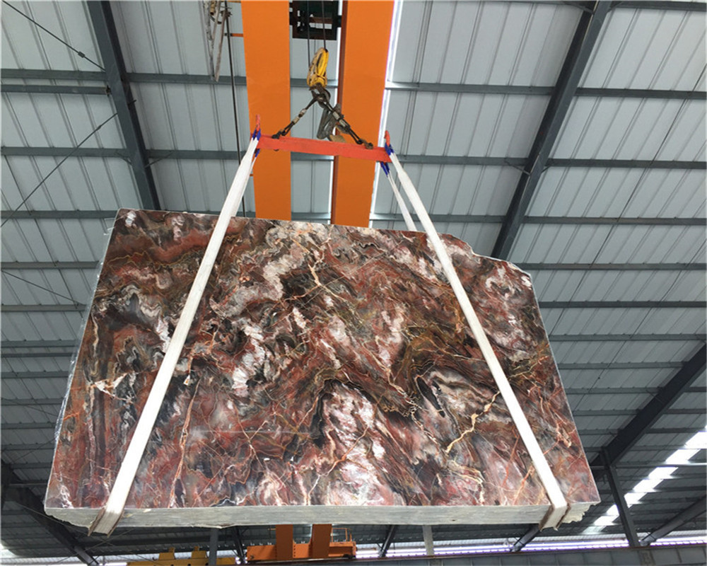 Newstar Natural Stone Background Wall Table Top Stairs Marble Slabs for Kitchen Countertop And Floor Venezia Red Marble Slab