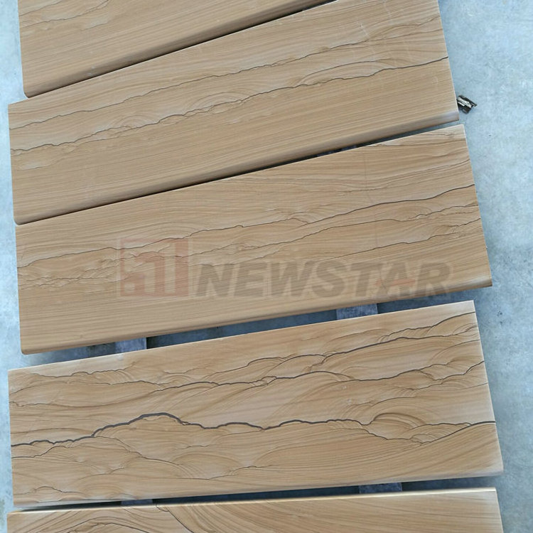 Yellow sandstone Exterior natural split surface stone facade tile sandstone cladding