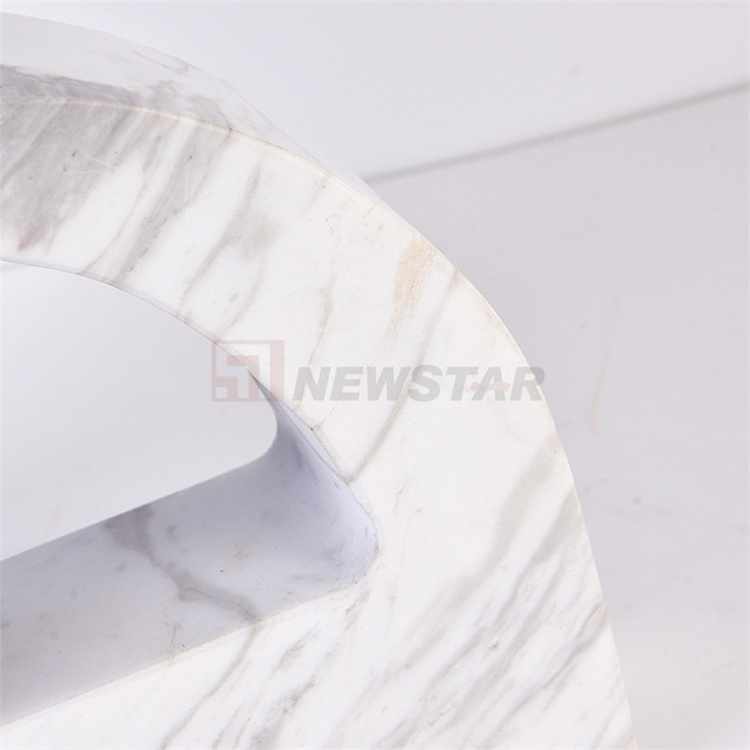 Wholesale Custom Desktop Natural Marble Bookends Nordic Book Ends Decorative White Marble Bookend