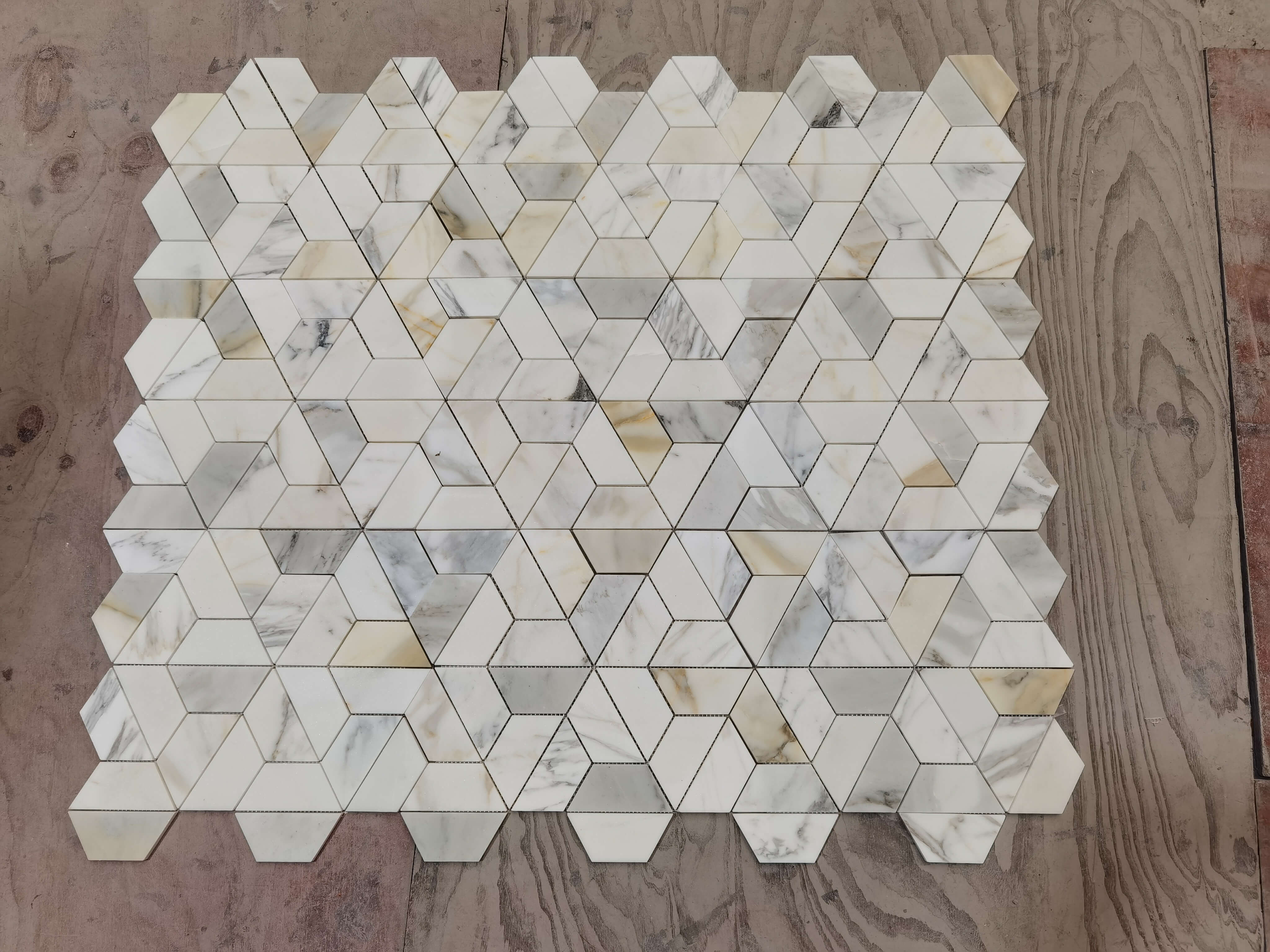 Mixed honed stone home decoration tile floor mosaic marble bathroom wall paving customizable marble mosaic floor