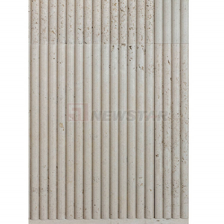 New design fluted wall molding trim round fluted travertine furniture kitchen cabinets marble travertine decor fluted wall