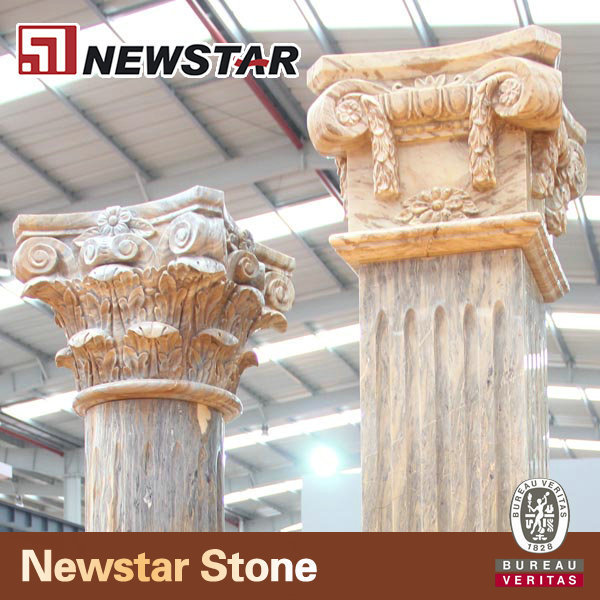 Natural stone column,marble stone square column,stone square column