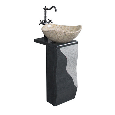 Custom natural marble stone vanity top bowl bathroom granite pedestal sink