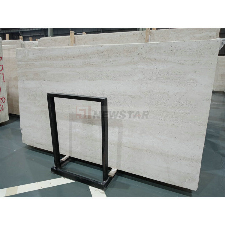 Precut travertine slab countertop table floor wall tile navona ivory cream super white travertine light