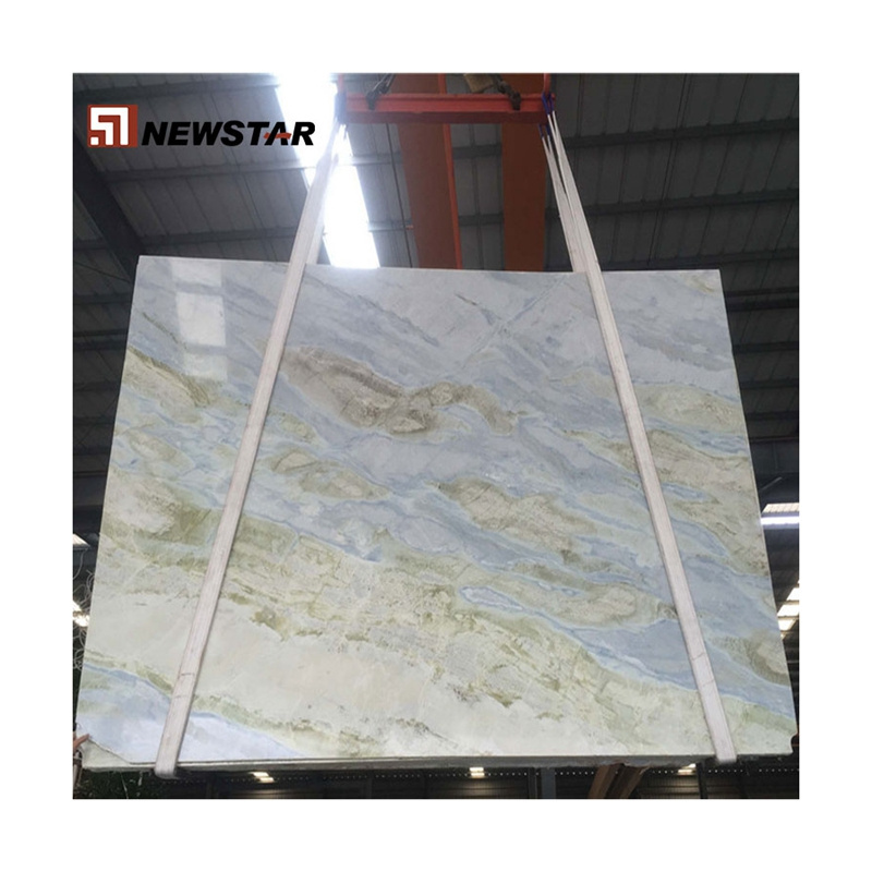 Natural Sky Blue Onyx Slab Cyan Light Green Blue Onyx Stone Slabs