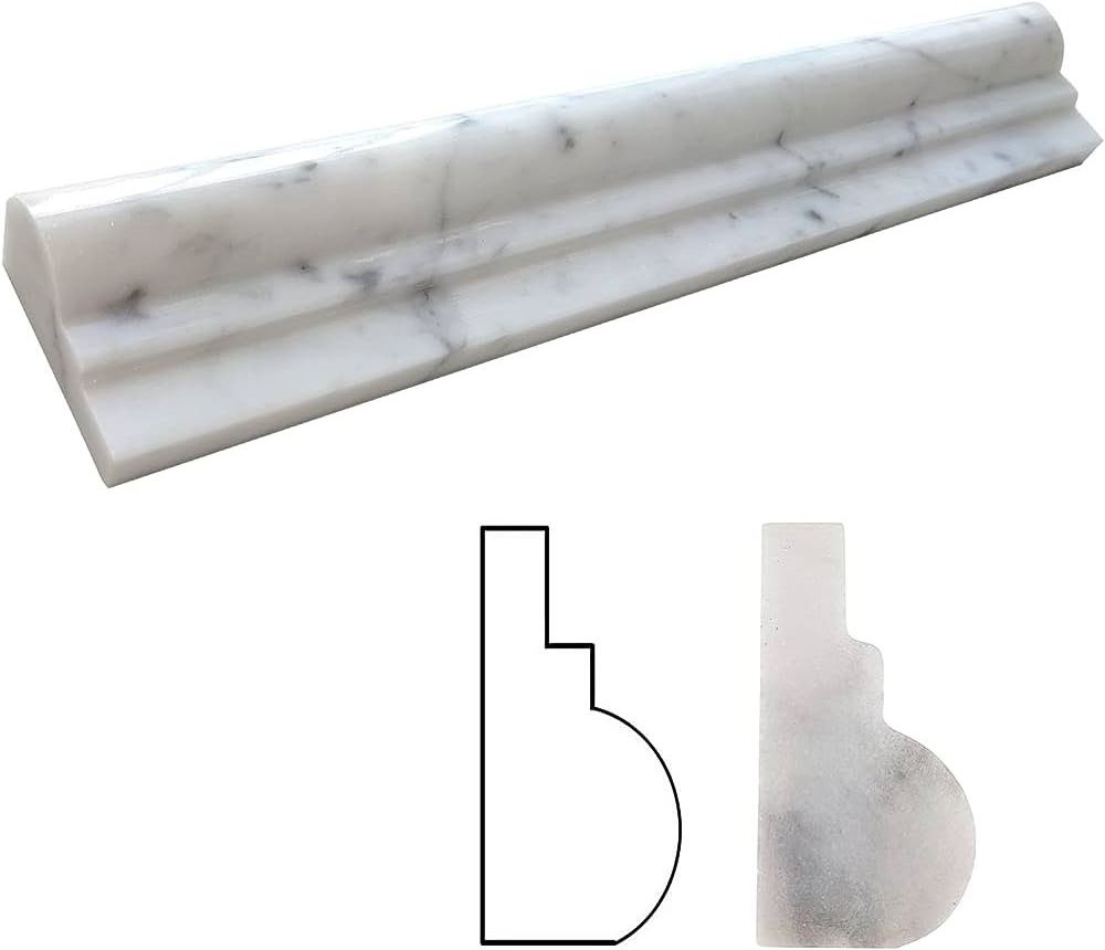 Natural Stone White Marble Exterior Wall Skirting Decorative Architrave Marble Cornice Moulding