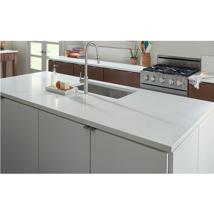 Kitchen Countertop Quartz Top Artificial Stone with low Price Sale White Modern Style Quartz