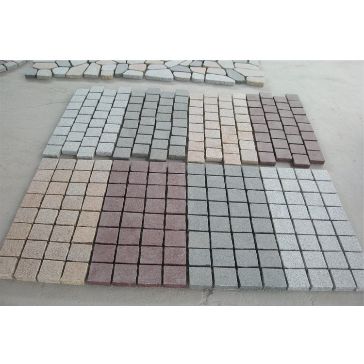 Outdoor stone paver split block garden cube paving tiles non slip granite cobblestone paving stone