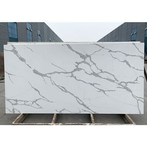 Luxury quartz calacata slab china quartzite stone polished white quartz slab kitchen countertop