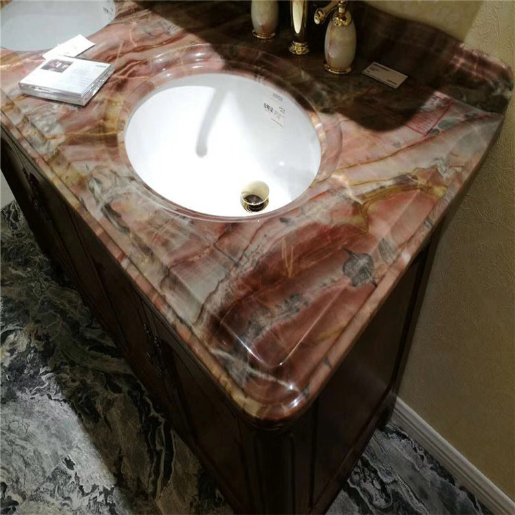 Newstar Natural Stone Background Wall Table Top Stairs Marble Slabs for Kitchen Countertop And Floor Venezia Red Marble Slab