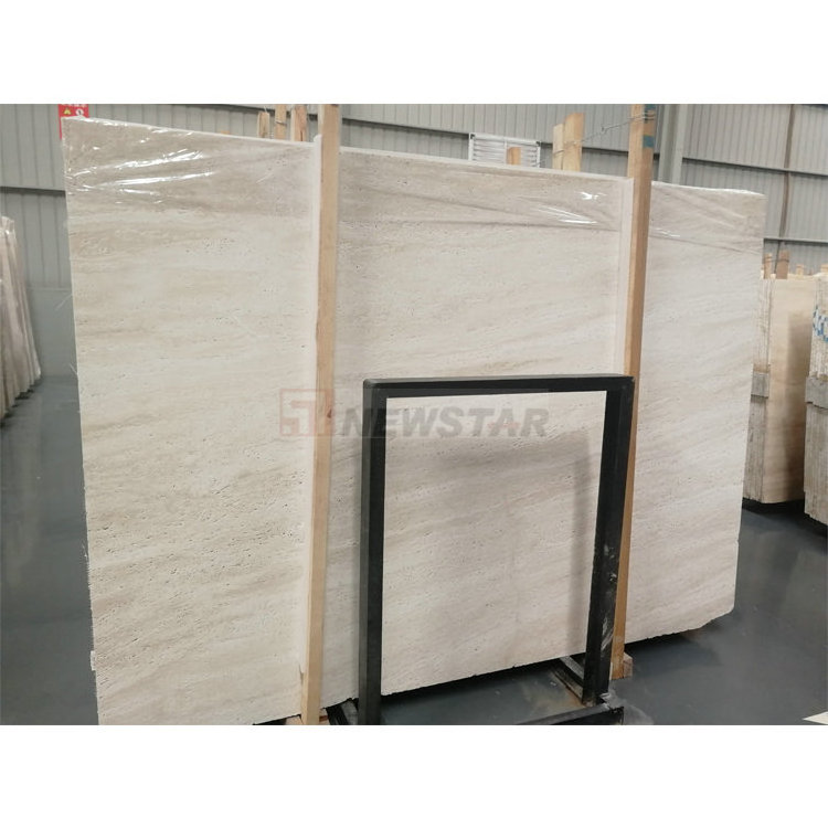 Precut travertine slab countertop table floor wall tile navona ivory cream super white travertine light