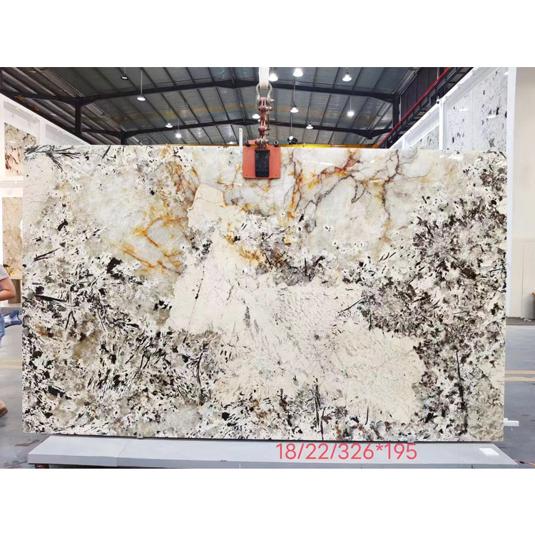 Backlit Luxury Natural Stone Wall Brazil Granite Patagonia Quartzite Stone Slab Marble Wall Panels