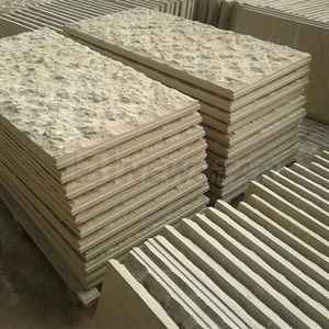 Yellow sandstone Exterior natural split surface stone facade tile sandstone cladding