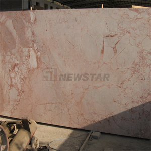 Newstar Natural Luxury Stone Slab Cream Rose Pink Marble Kitchen Countertop And Floor Island Background Wall Panel Marble Slabs