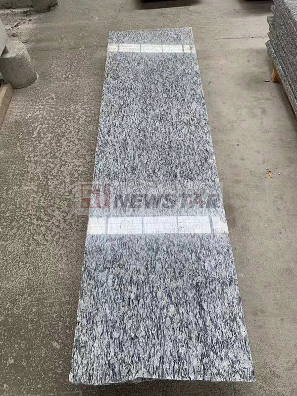 Granite natural sea wave grey granite slabs own mine spray white favorable price slab for stair tread  riser China granite