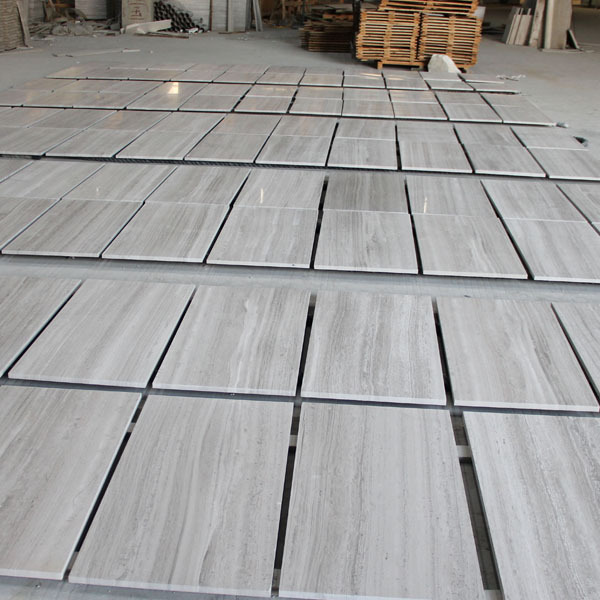 Newstar light grey marble wooden veins white wood looking marble price per square meter polish tiles