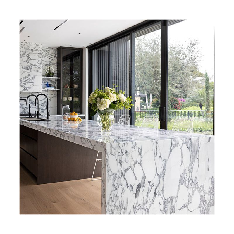 Newstar Hot Sale Modern Arabescato Marble Quartz Slab Kitchen Countertop Stone Home Furniture