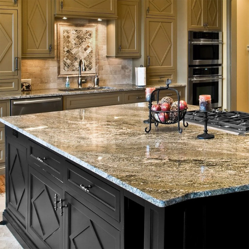 Newstar Yellow Granite Prefabricated Counter Top Kitchen Granite Countertop