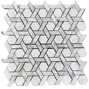 Newstar Natural Polished Marble Tile Luxury Modern Hexagonal Marble Bathroom Kitchen Tiles Walls and Floors Mosaic Tiles