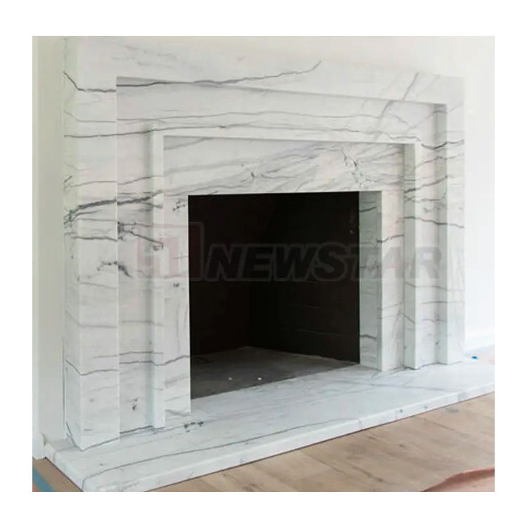 Custom Modern Stone Fireplace Table Mantle Outdoor Indoor Wall Decorative Marble Fireplace Mantel