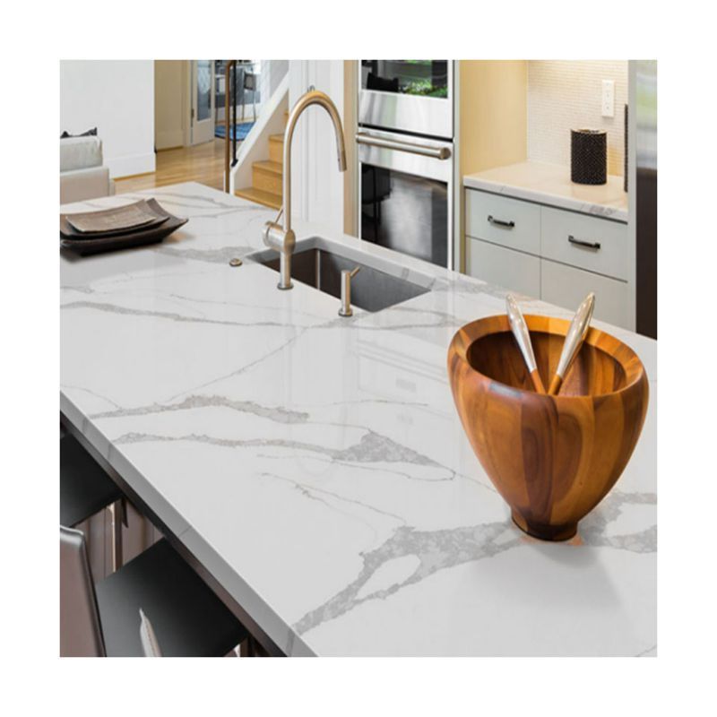 Newstar Modern Artificial Calacatta Quartz Slab for Kitchen Countertop stone