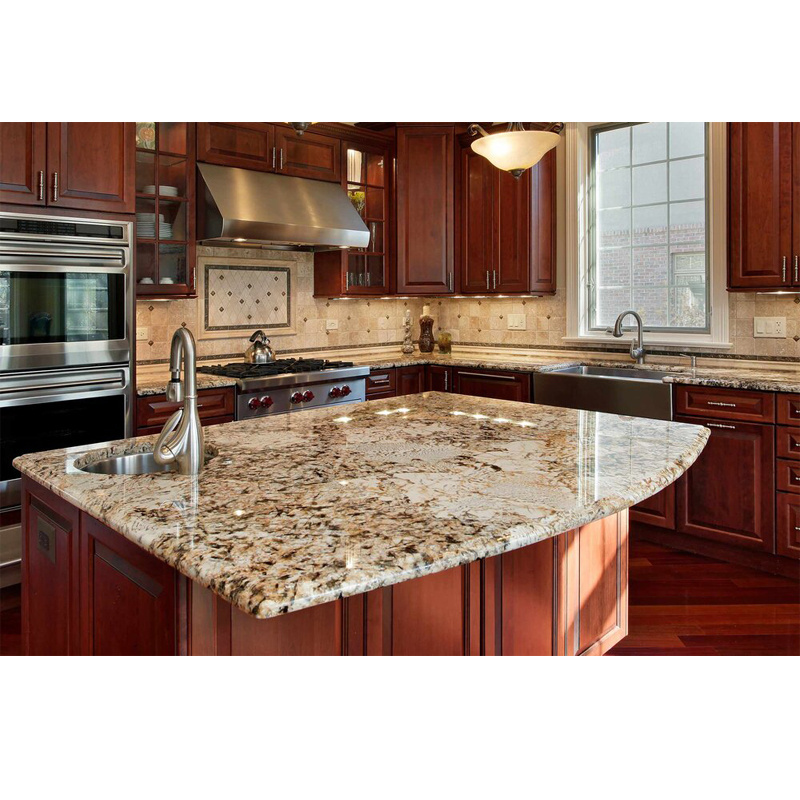 Newstar Yellow Granite Prefabricated Counter Top Kitchen Granite Countertop