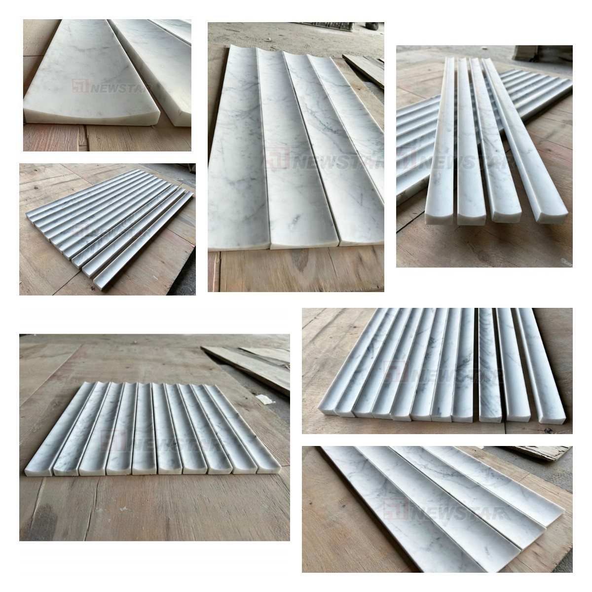 Wall cladding marble strips pin on finishes tile Rifluted marble field bamboo floor flute Arabescato Corchia fluted marble tile