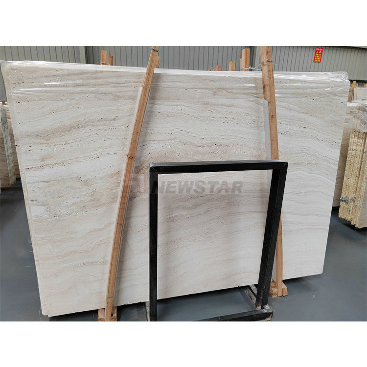 Italy ivory white travertine big countertop table slab travertino Italian super white travertine