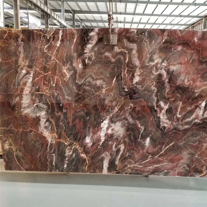 Newstar Natural Stone Background Wall Table Top Stairs Marble Slabs for Kitchen Countertop And Floor Venezia Red Marble Slab