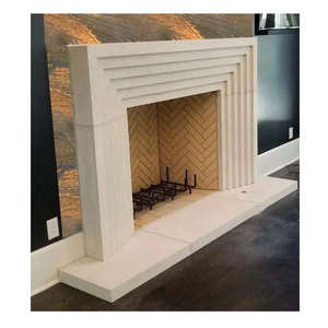 Customized Home 3D Cheap Indoor Mantel Interior Decorative Marble Fireplace Surround Natural Marble Fireplace