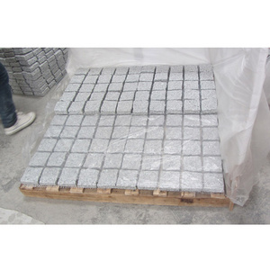 Outdoor stone paver split block garden cube paving tiles non slip granite cobblestone paving stone