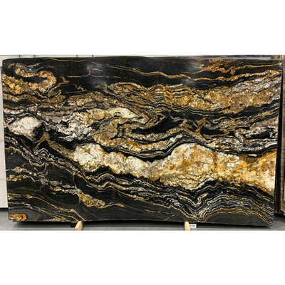 Newstar Stone Exotic Granite Slab for Kitchen Countertop Floor Wall Brazilian Black Gold Luxury Granite