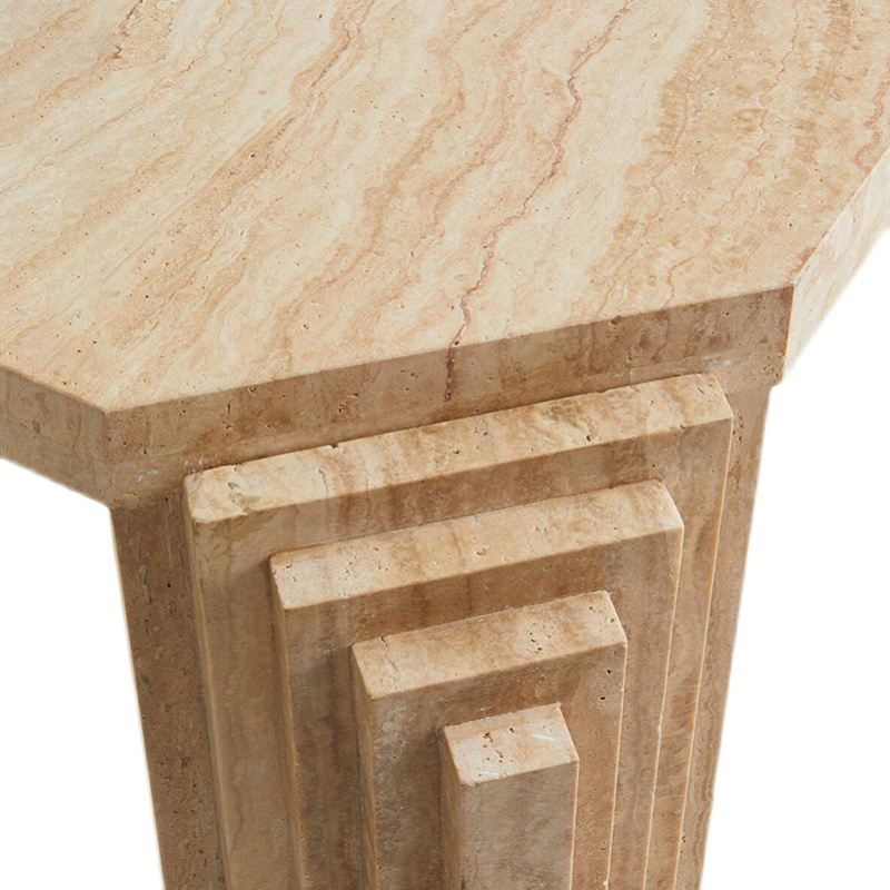 Italian design stone furniture travertine marble centre tables modern rectangle dining coffee marble center table