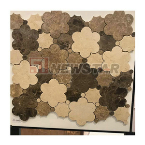 dark emperador stone tile wall slab for living room decoration bathroom tile wall and floor mix marble mosaic tile