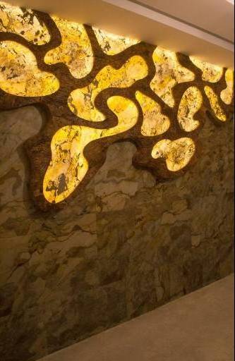 Stonemarkt translucent natural stone veneer wall cladding exterior thin slate stone slabs backlit