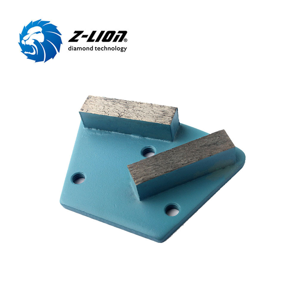 High Quality Concrete Grinding Pads Double Bar Segments Metal Bond Trapezoid Diamond Grinding Plate