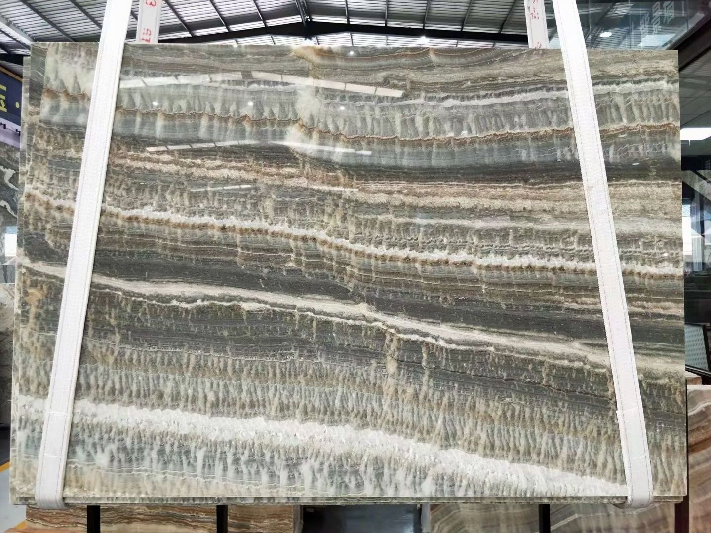 SHIHUI Wholesale High Quality Natural Stone Backlit Onice Grigo Onyx Slab Translucent Slab For Villa Decor Onice Grigo Onyx